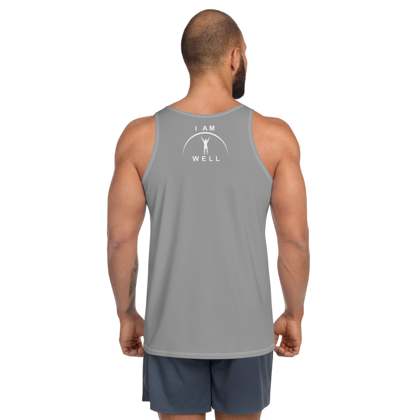 I AM WELL Men's Tank Top - Grey w/ White Logo