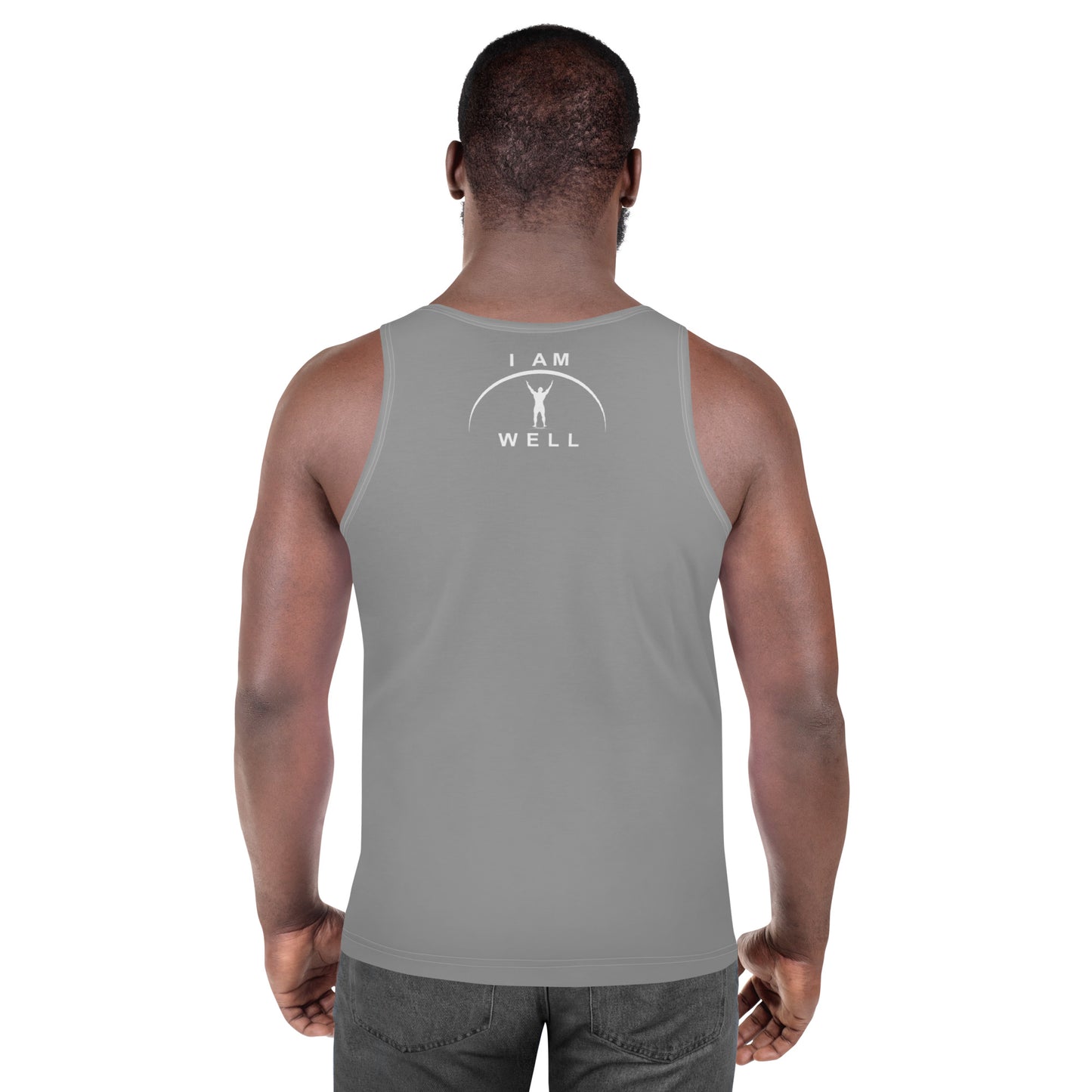 I AM WELL Men's Tank Top - Grey w/ White Logo