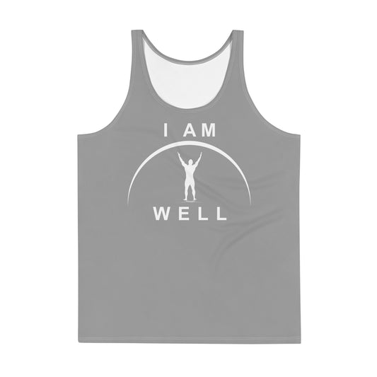 I AM WELL Men's Tank Top - Grey w/ White Logo