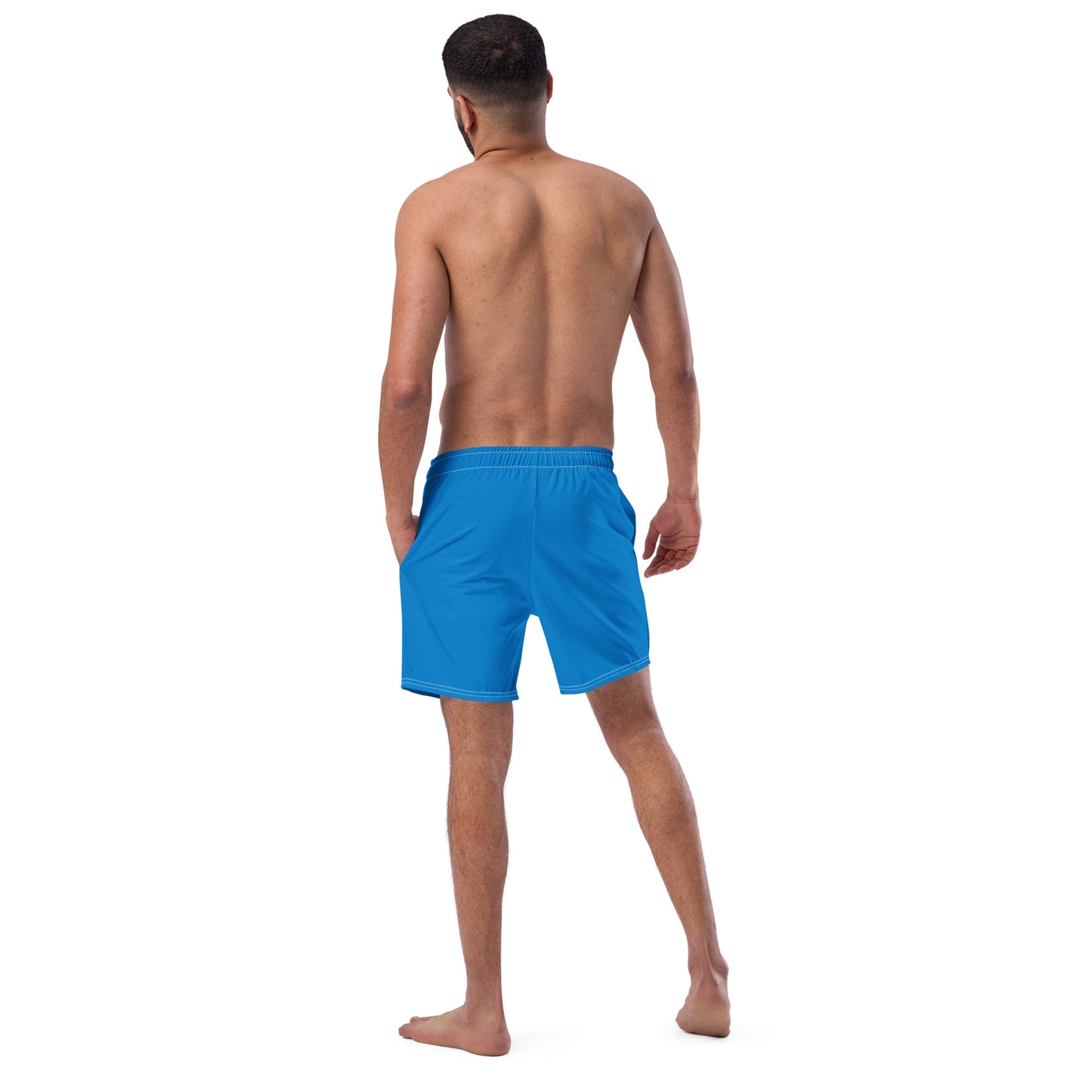 I AM WELL Men's Swim Trunks - Blue w/ White Logo