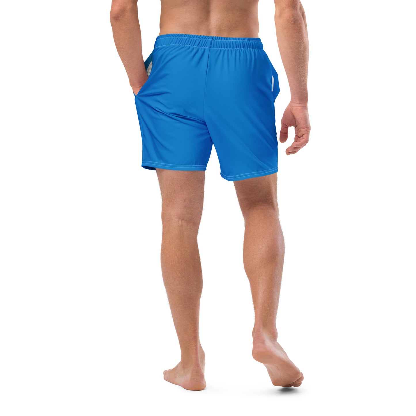 I AM WELL Men's Swim Trunks - Blue w/ White Logo