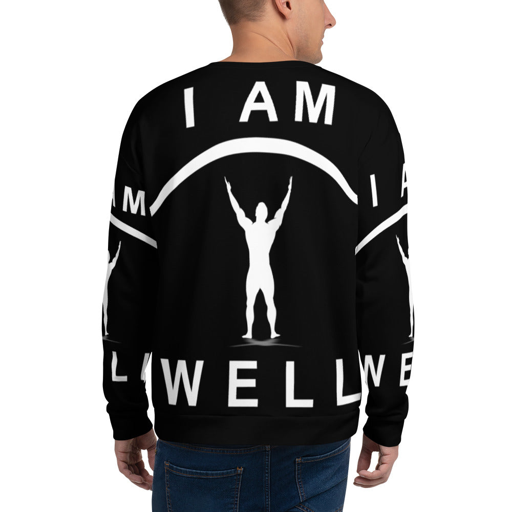 I AM WELL Men's Big Logo Sweatshirt - White w/ Black Logo