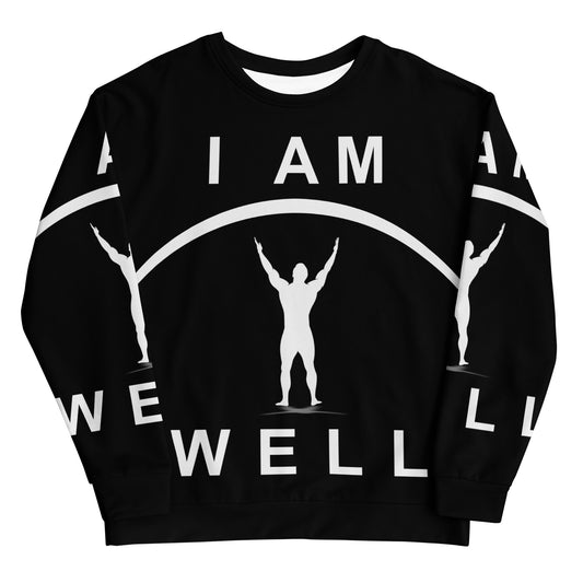 I AM WELL Men's Big Logo Sweatshirt - White w/ Black Logo