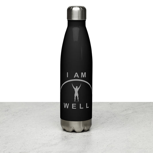 I AM WELL Men's Stainless Steel Water Bottle w/ Grey Logo (multiple color options)