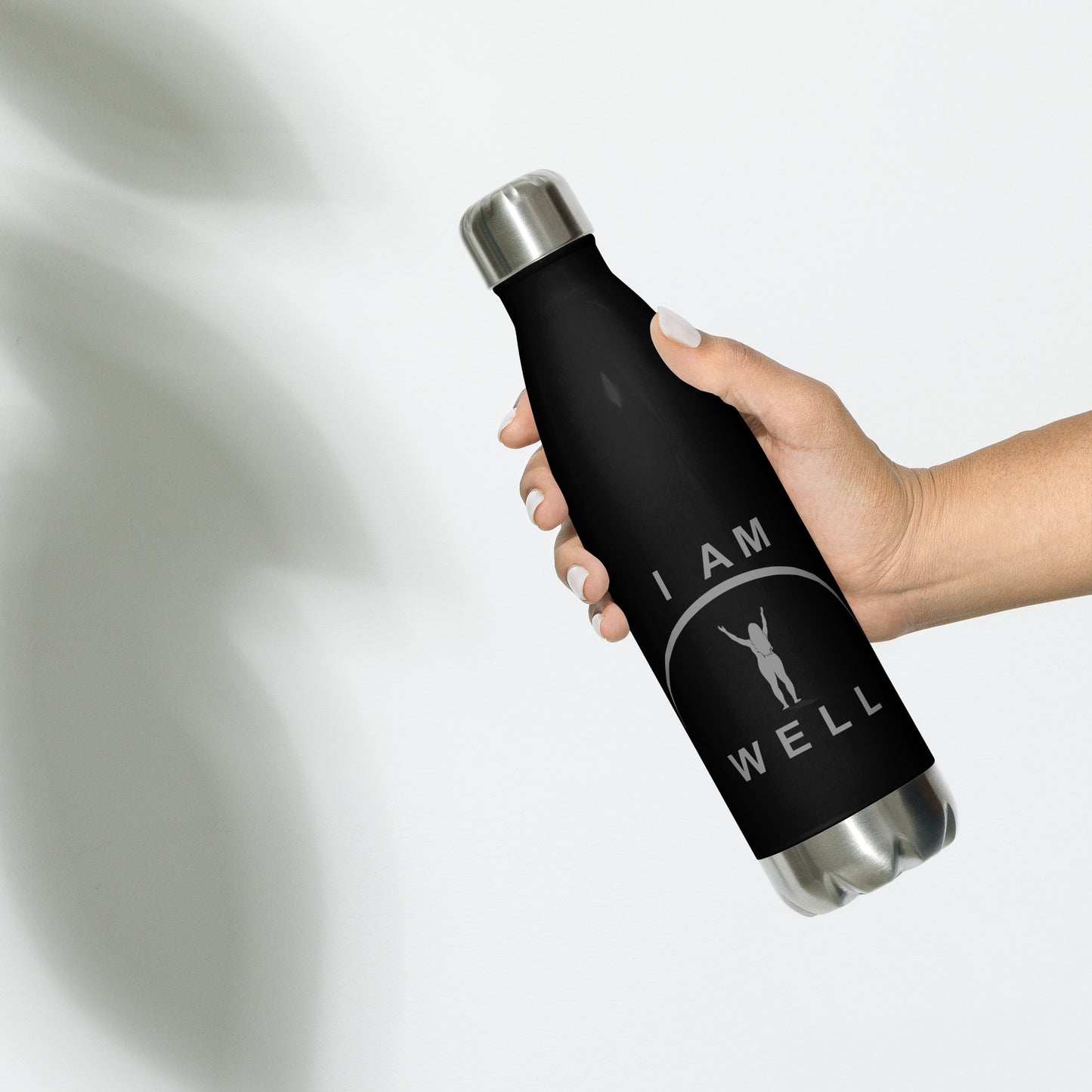 I AM WELL Women's Stainless Steel Water Bottle w/ Grey Logo (multiple color options)