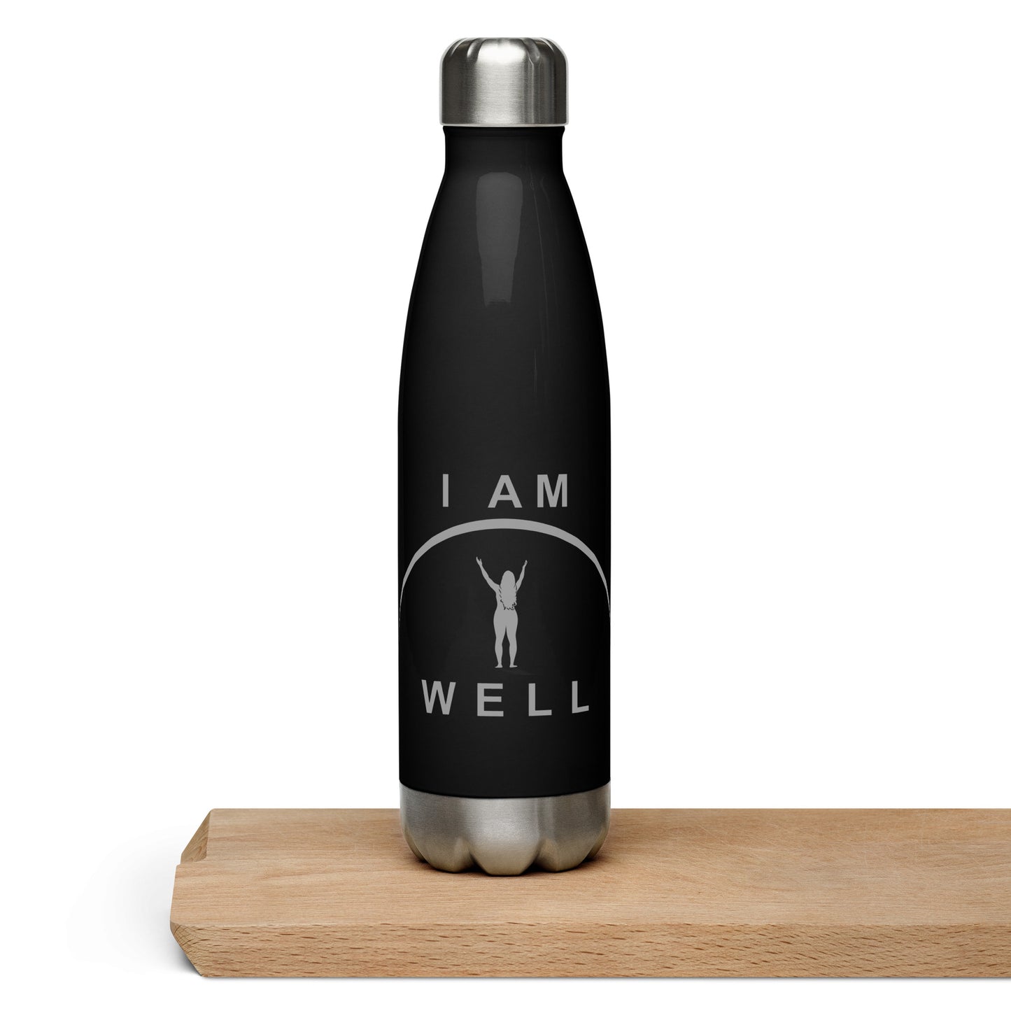 I AM WELL Women's Stainless Steel Water Bottle w/ Grey Logo (multiple color options)